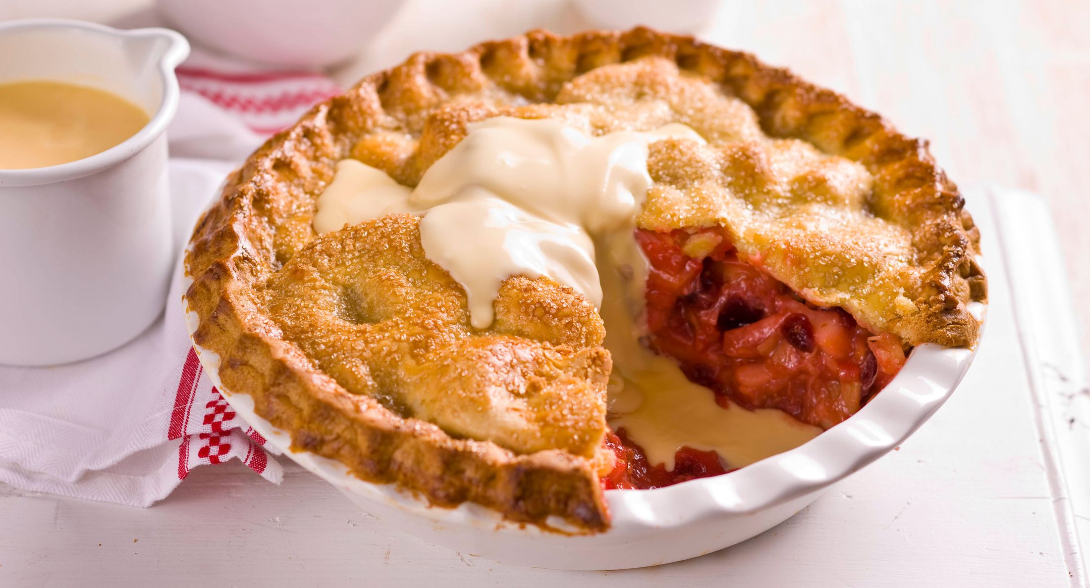 Double Crusted Apple & Rhubarb Pie Recipe