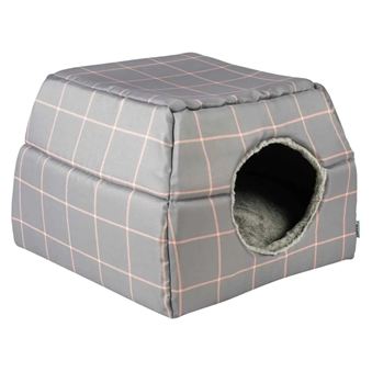 A cube-shaped cat cave