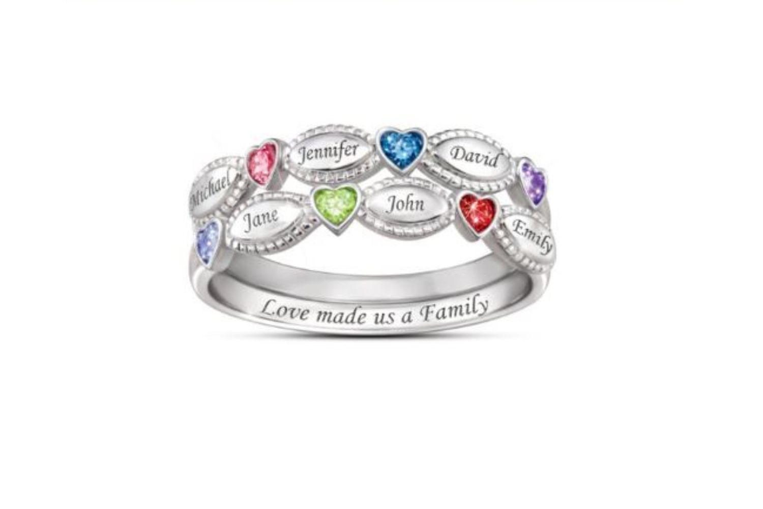 My Family, My Love Personalised Ring Set Bradford Exchange