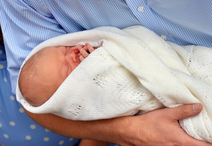 The new baby will have Prince George (pictured as a newborn) as a cousin