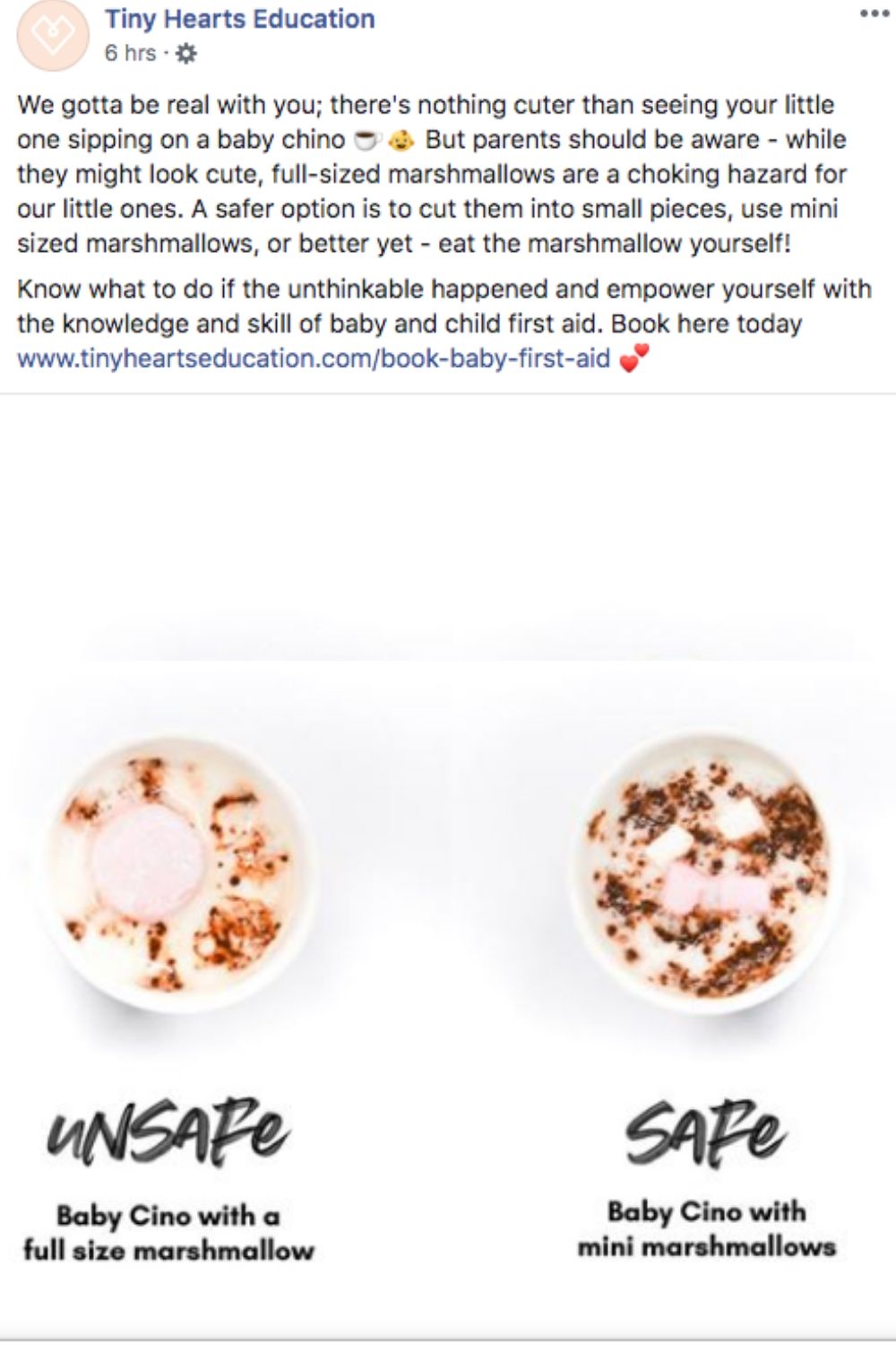 Babycino warning Tiny Hearts Education