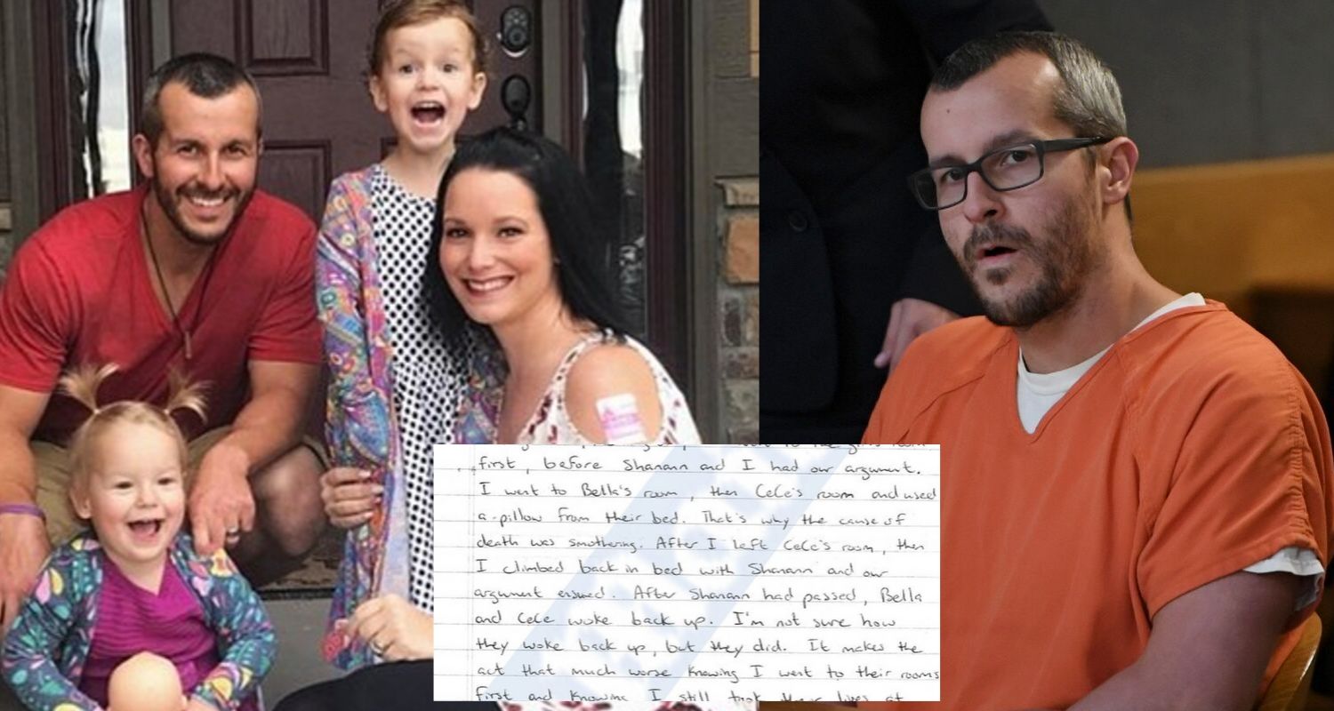 Chris Watts who killed his entire family writes chilling confession